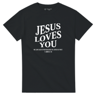 Load image into Gallery viewer, Jesus loves you heavyweight t-shirt