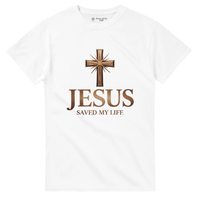 Load image into Gallery viewer, Jesus Saved My Life Heavyweight Cotton T-Shirt