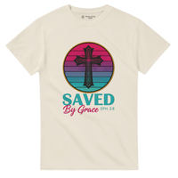 Load image into Gallery viewer, Saved By Grace Heavyweight Cotton T-Shirt 