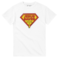 Load image into Gallery viewer, Jesus saves heavyweight cotton t-shirt