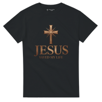 Load image into Gallery viewer, Jesus Saved My Life Heavyweight Cotton T-Shirt