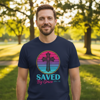Load image into Gallery viewer, Saved By Grace Heavyweight Cotton T-Shirt 