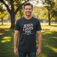 Load image into Gallery viewer, Jesus loves you heavyweight t-shirt