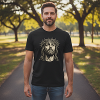 Load image into Gallery viewer, jesus christ face heavyweight t-shirt